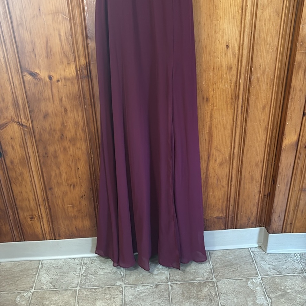 Lulu's Momentous Moments Burgundy Lace Backless Maxi Dress - Size Small - Picture 5 of 14